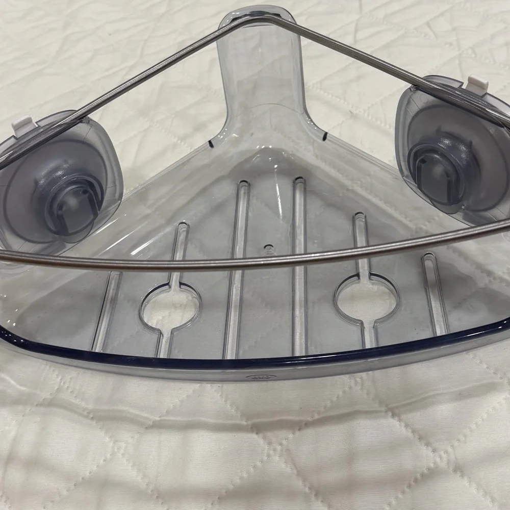 Clear Triangular Bathroom Shelf